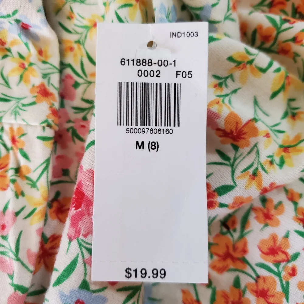 New Old Navy Sleeveless Girls Boho Tiered‎ Floral Pastel Dress Size M (8)